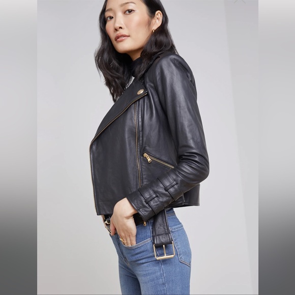 L’Agence • NWT Billie Belted Leather Jacket Small - Picture 3 of 11